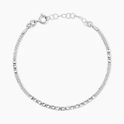 Bracelet Emna Argent Blanc Pierre De Synthese