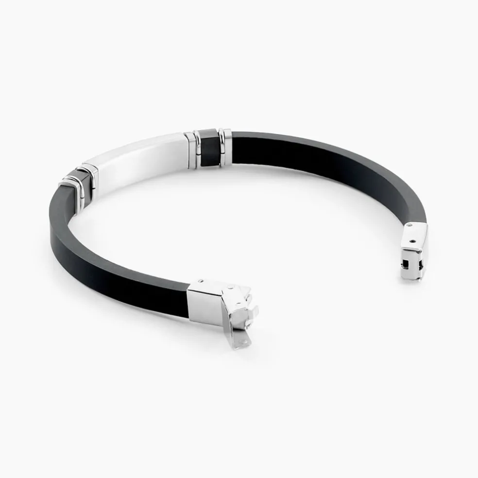 Bracelet Eric Acier Blanc Pierre De Synthese