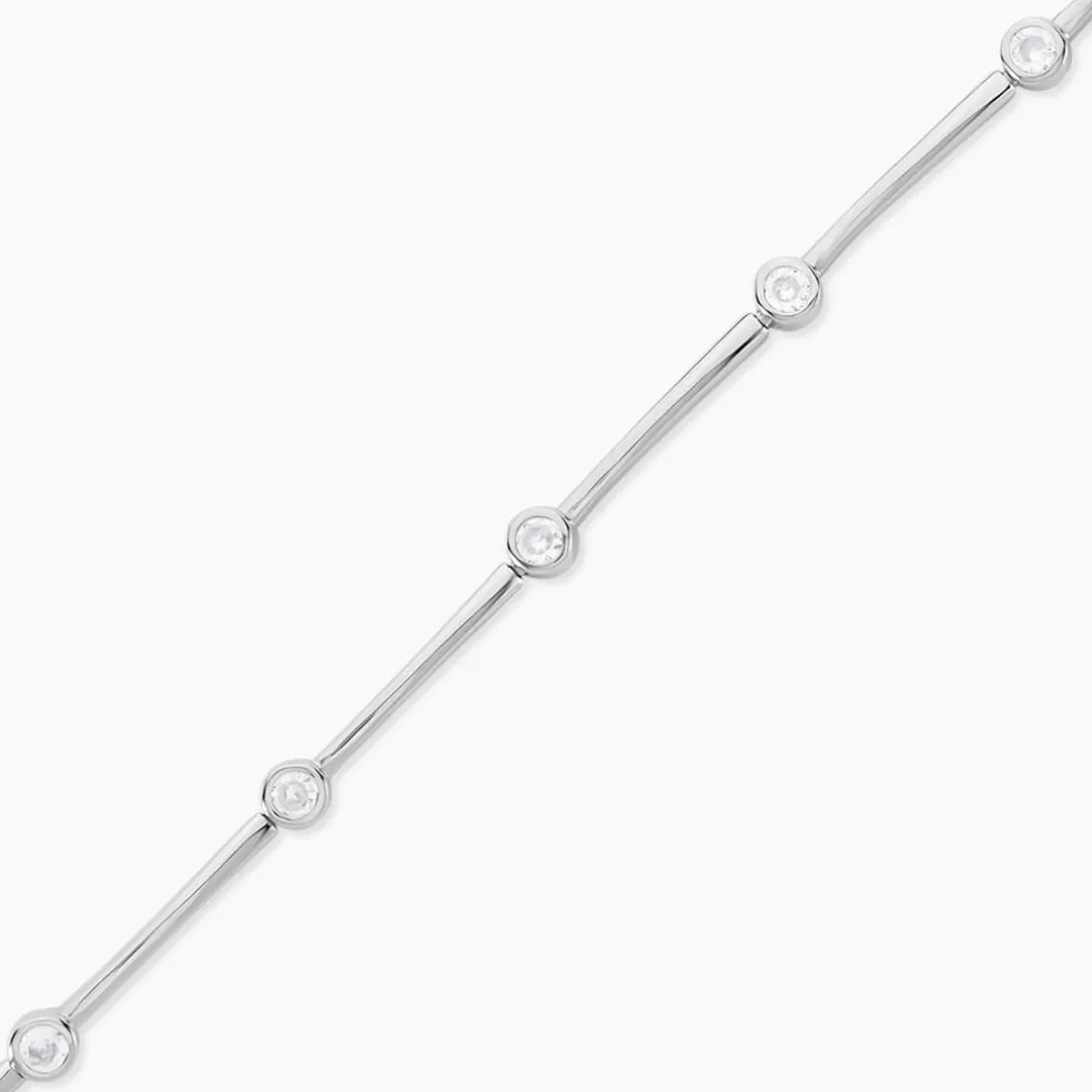 Bracelet Eshan Argent Blanc Oxyde De Zirconium