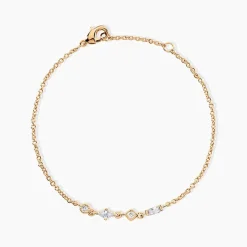 Bracelet Estela Plaque Or Jaune Oxyde De Zirconium