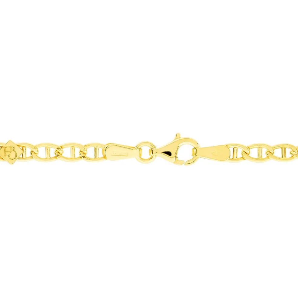 Bracelet Eunice Or Jaune Maille Marine