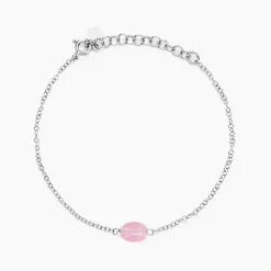 Bracelet Evren Argent Blanc Pierre De Synthese