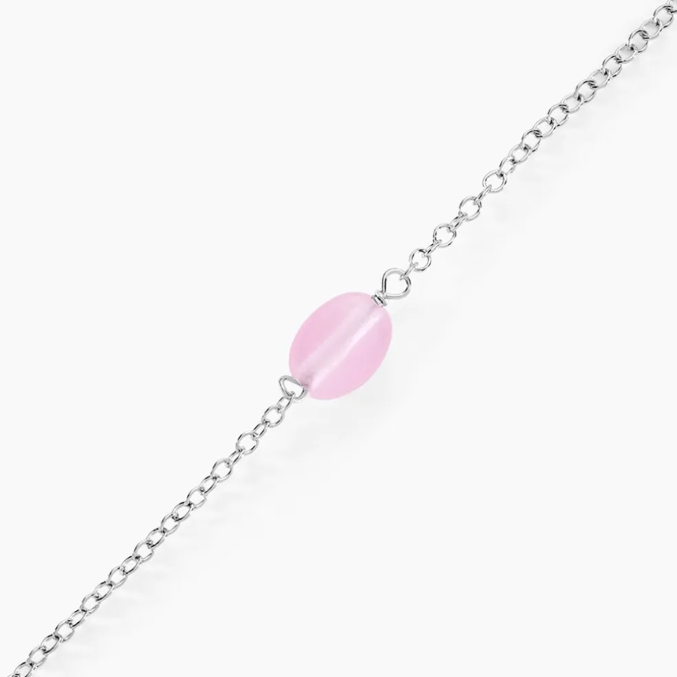 Bracelet Evren Argent Blanc Pierre De Synthese