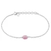 Bracelet Evren Argent Blanc Quartz Rose