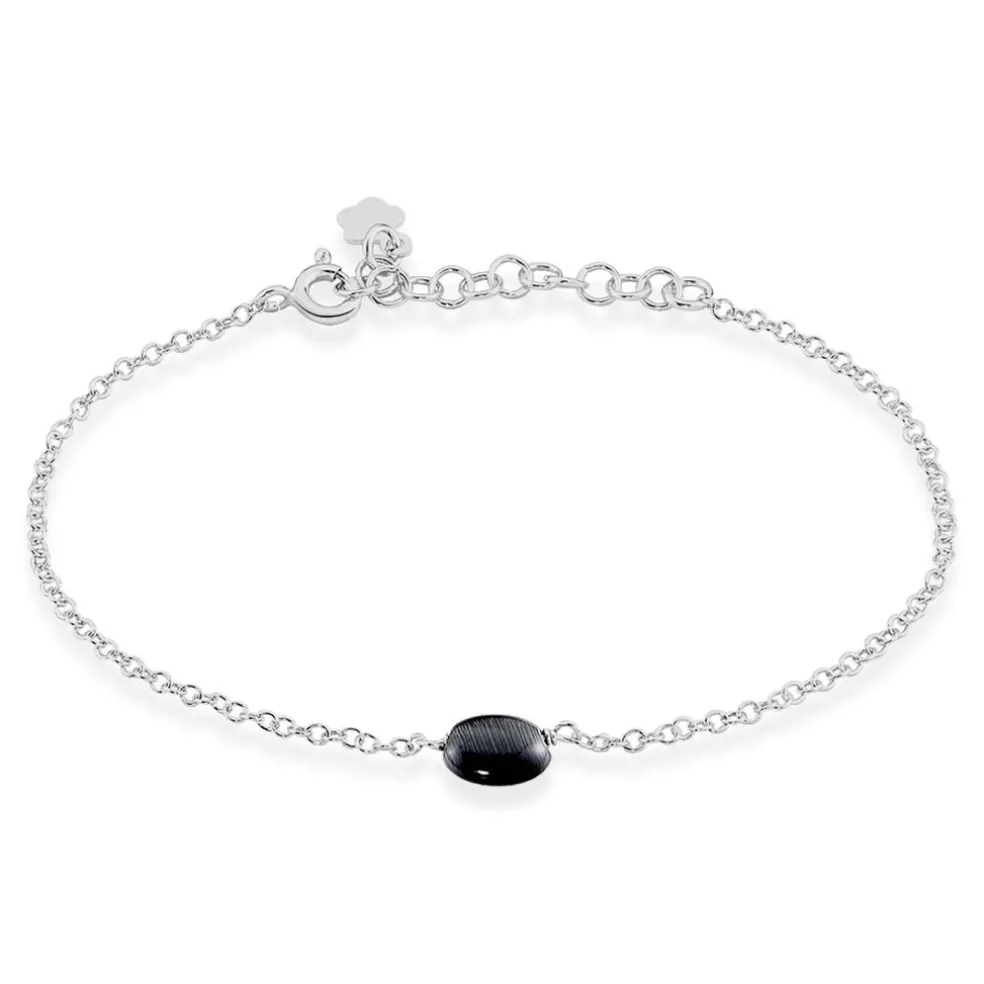 Bracelet Evren Argent Blanc Pierre De Synthese