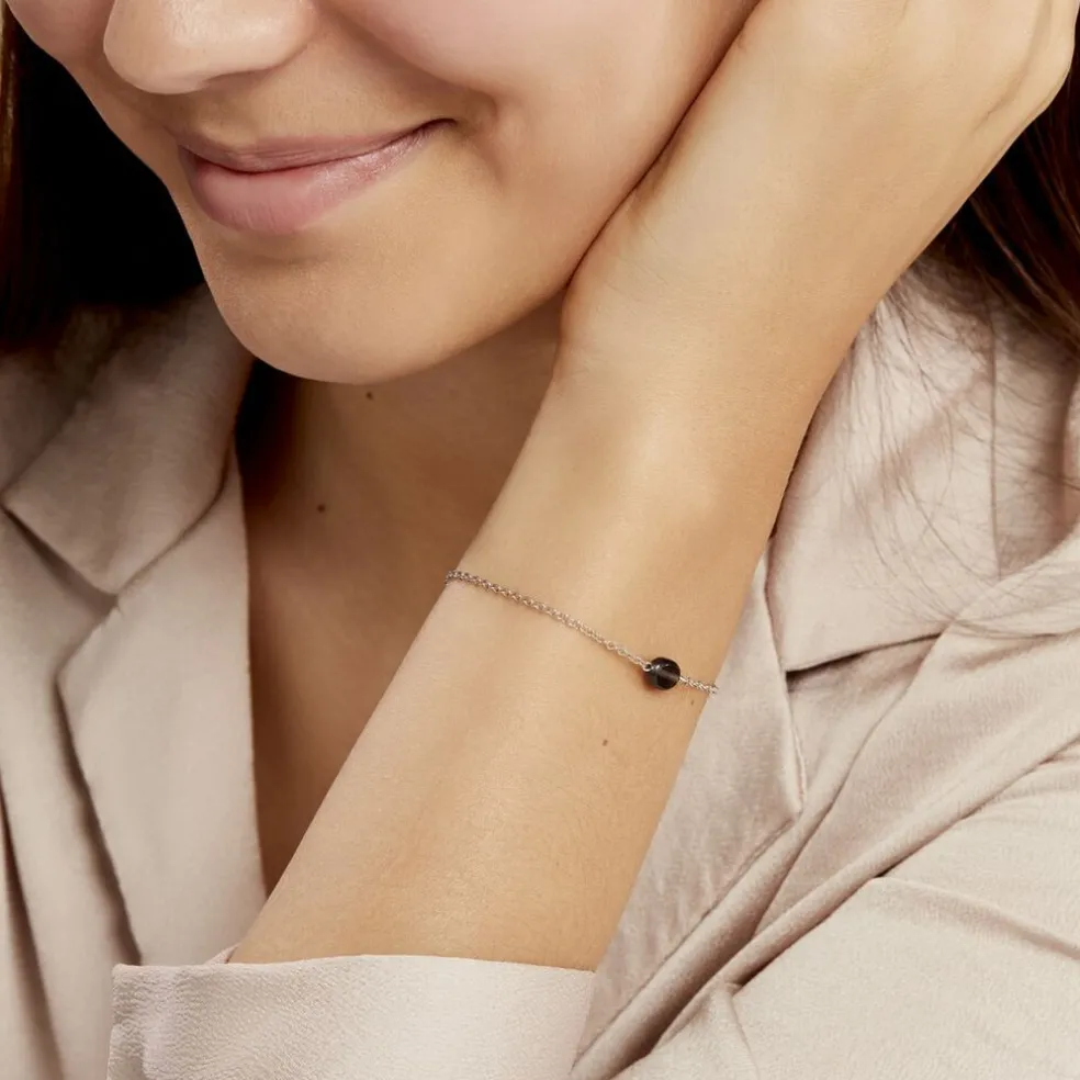 Bracelet Evren Argent Blanc Pierre De Synthese