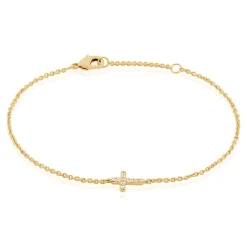 Bracelet Fatos Plaqué Or Jaune Oxyde De Zirconium