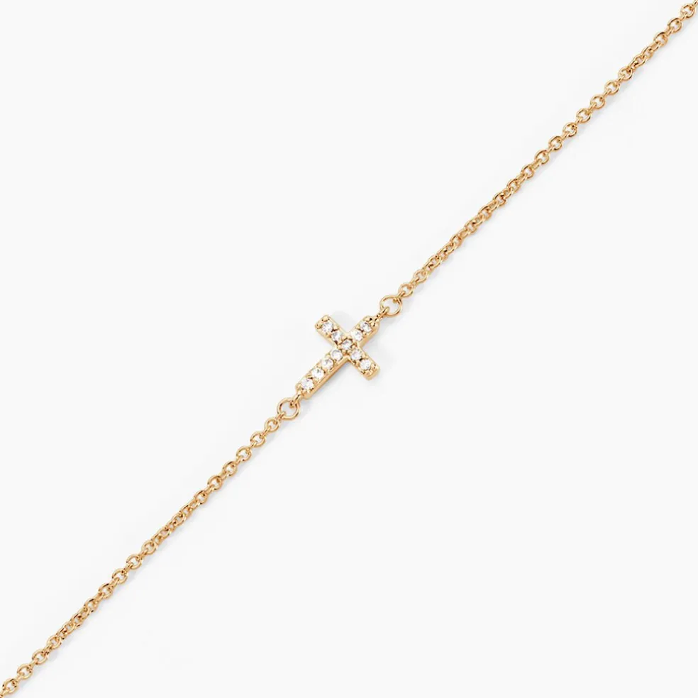 Bracelet Fatos Plaqué Or Jaune Oxyde De Zirconium