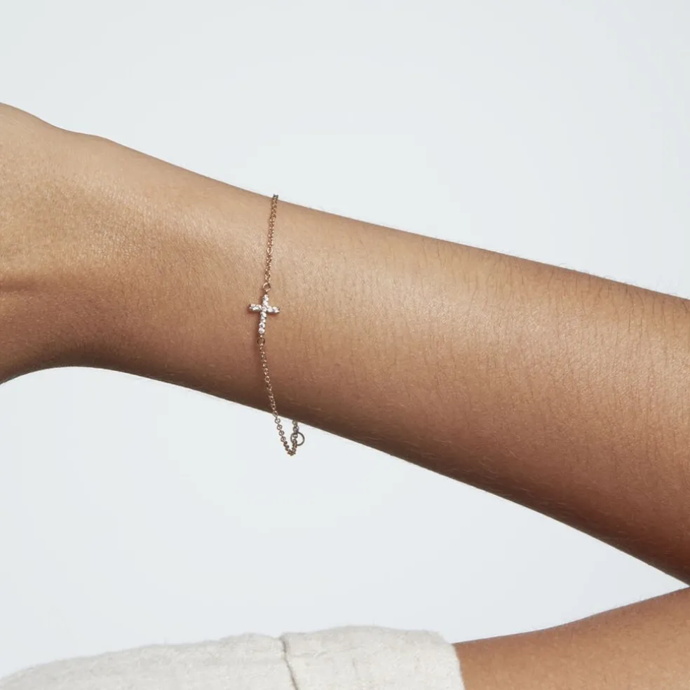 Bracelet Fatos Plaqué Or Jaune Oxyde De Zirconium