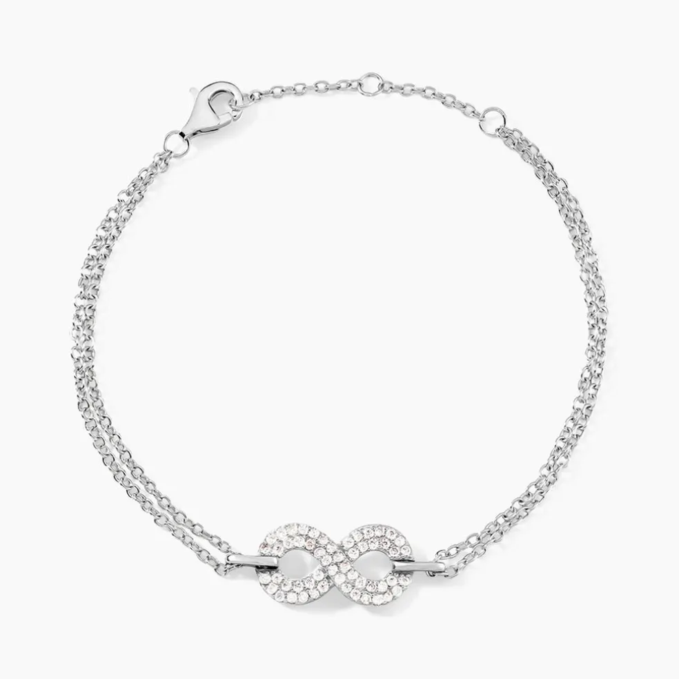 Bracelet Fily Argent Blanc Oxyde De Zirconium