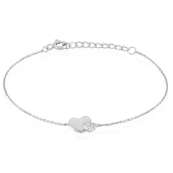 Bracelet Flamen Argent Blanc Oxyde De Zirconium