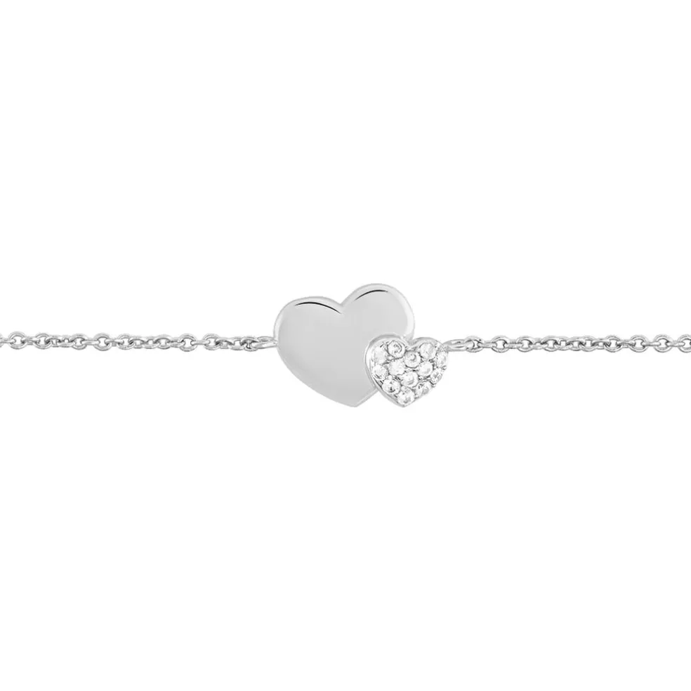 Bracelet Flamen Argent Blanc Oxyde De Zirconium
