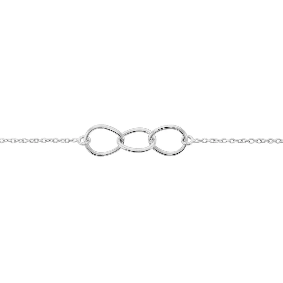 Bracelet Flat Argent Blanc
