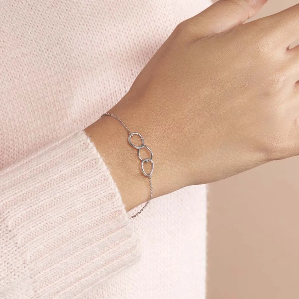 Bracelet Flat Argent Blanc