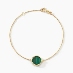 Bracelet Florica Or Jaune Malachite