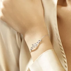 Bracelet Folia Argent Blanc