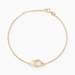 Bracelet Foma Or Jaune Oxyde De Zirconium