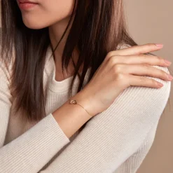 Bracelet Foma Or Jaune Oxyde De Zirconium