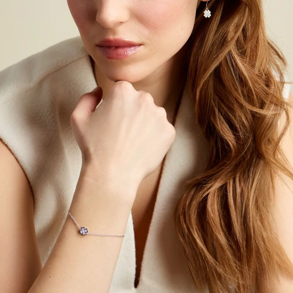 Bracelet Fortunata Argent Blanc Oxyde De Zirconium