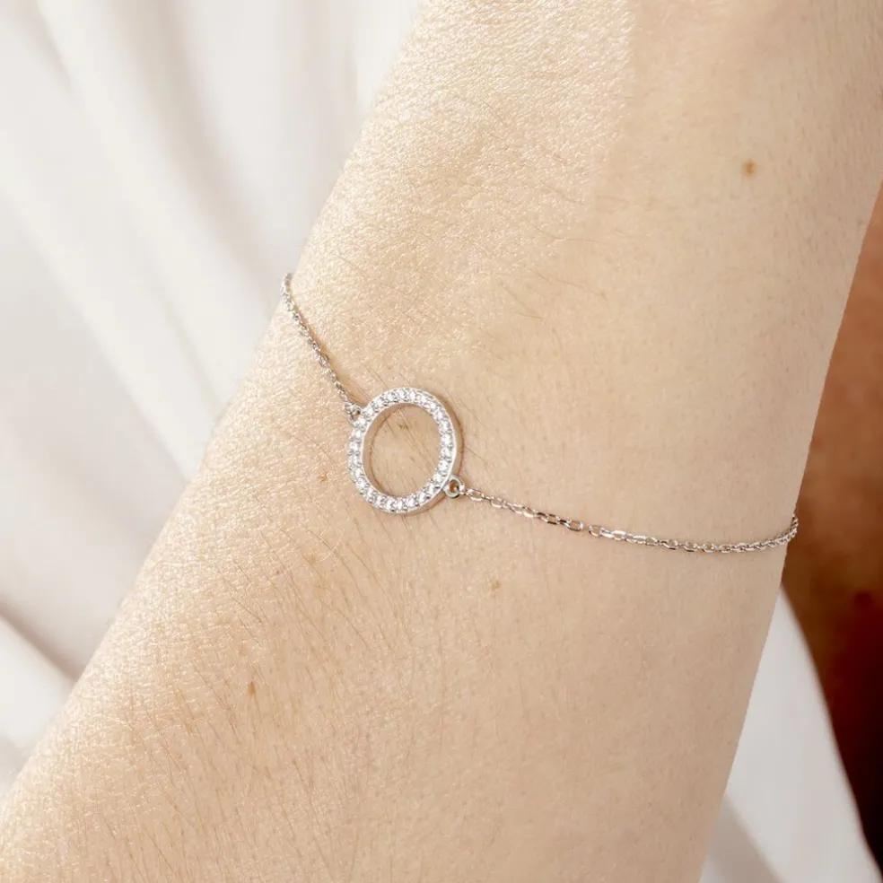 Bracelet Francesca Argent Blanc Oxyde De Zirconium