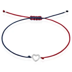 Bracelet French Twist Argent Blanc Oxyde De Zirconium