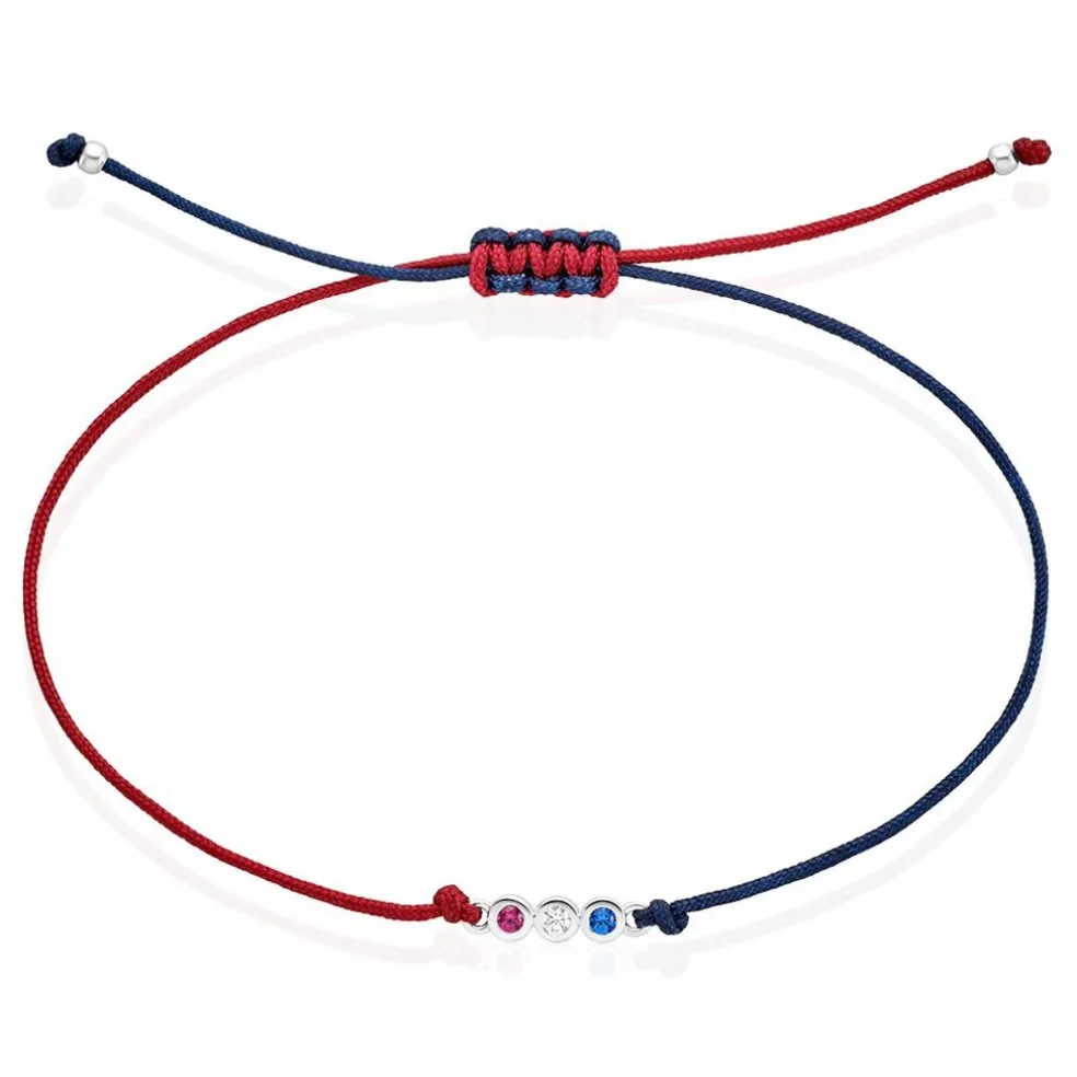 Bracelet French Twist Argent Blanc Oxyde De Zirconium