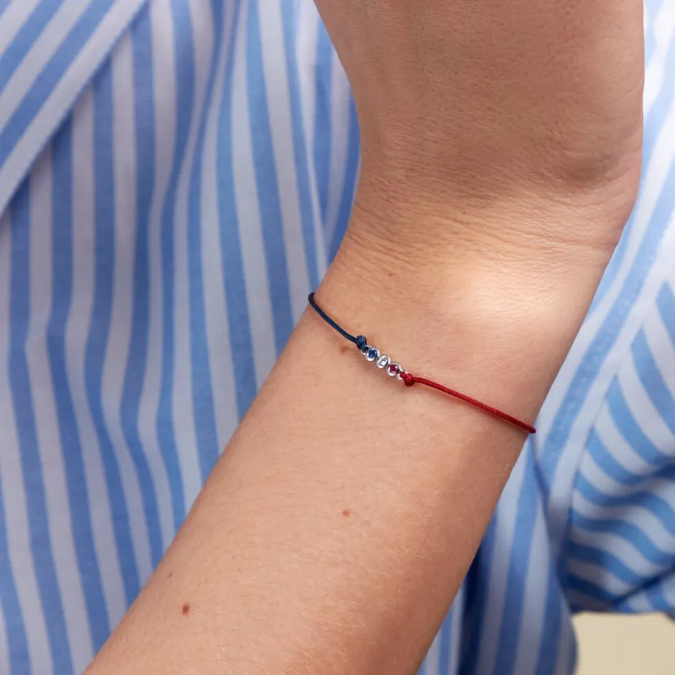 Bracelet French Twist Argent Blanc Oxyde De Zirconium