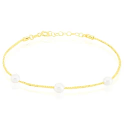 Bracelet Friea Or Jaune Perle De Culture