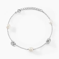 Bracelet Gaetane Argent Blanc Perle De Culture Oxyde De Zirconium