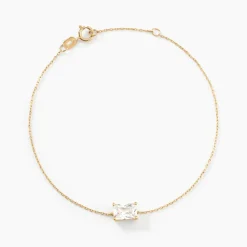 Bracelet Gatsby Or Jaune Oxyde De Zirconium