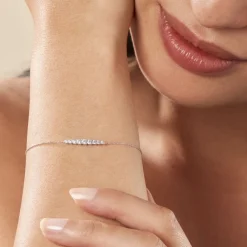 Bracelet Georas Or Blanc Oxyde