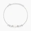 Bracelet Giacobbe Argent Blanc Perle De Culture