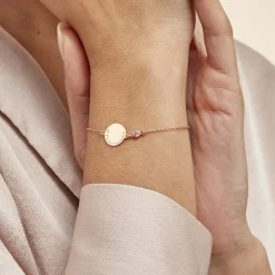 Bracelet Giusto Plaque Or Oxyde De Zirconium