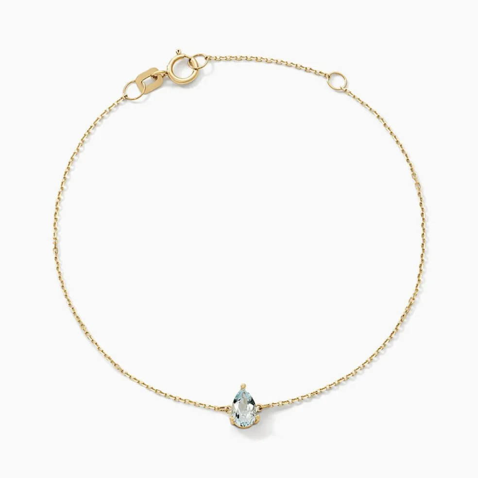 Bracelet Goutte Or Jaune Topaze