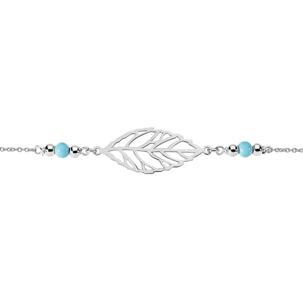 Bracelet Grethel Argent Blanc Turquoise