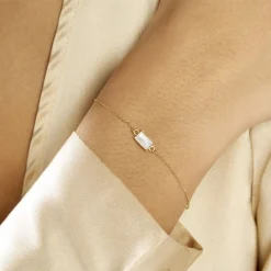 Bracelet Hallie Or Jaune Nacre