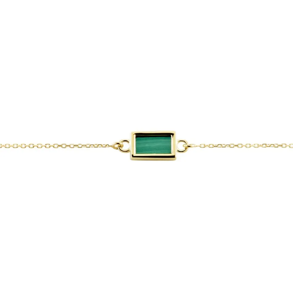 Bracelet Hallie Or Jaune Malachite