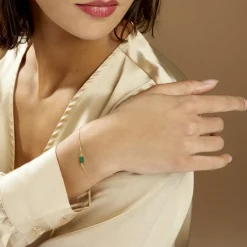 Bracelet Hallie Or Jaune Malachite