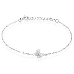 Bracelet Hervelina Argent Blanc Oxyde De Zirconium