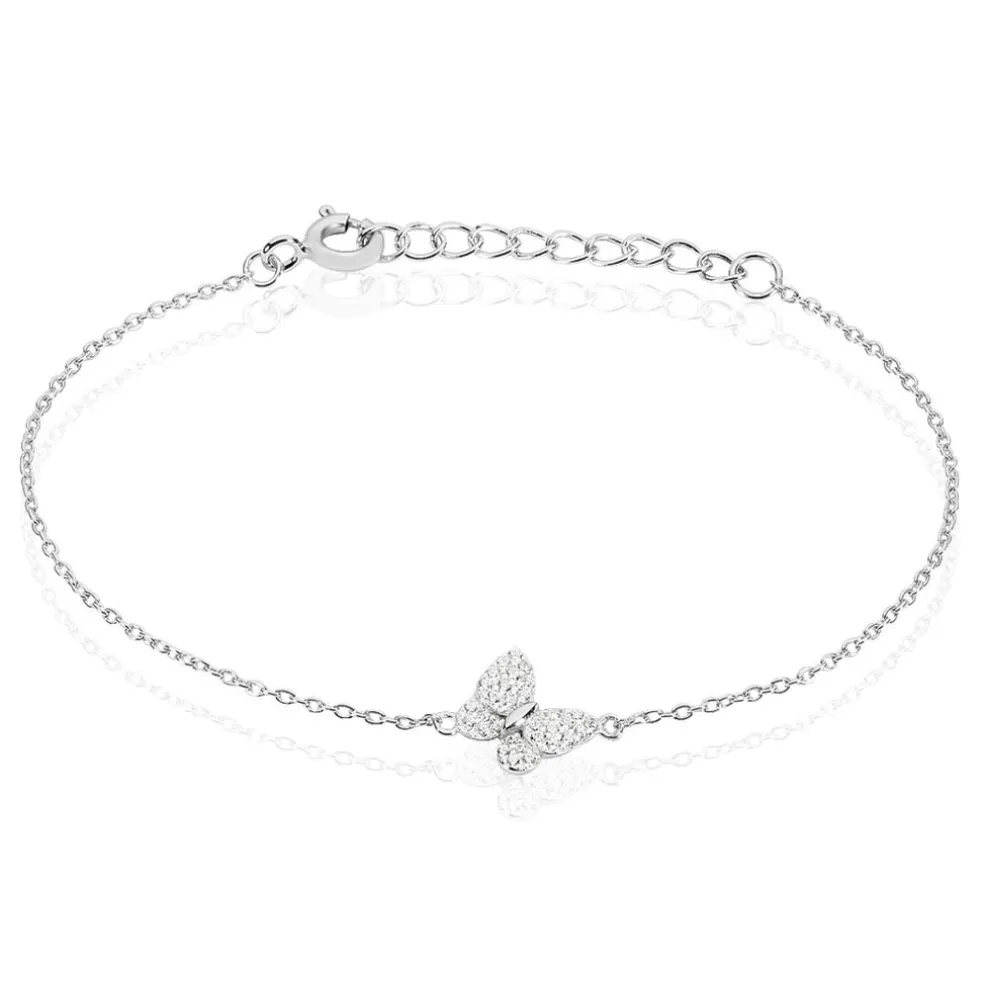 Bracelet Hervelina Argent Blanc Oxyde De Zirconium