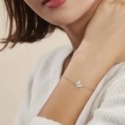 Bracelet Hervelina Argent Blanc Oxyde De Zirconium