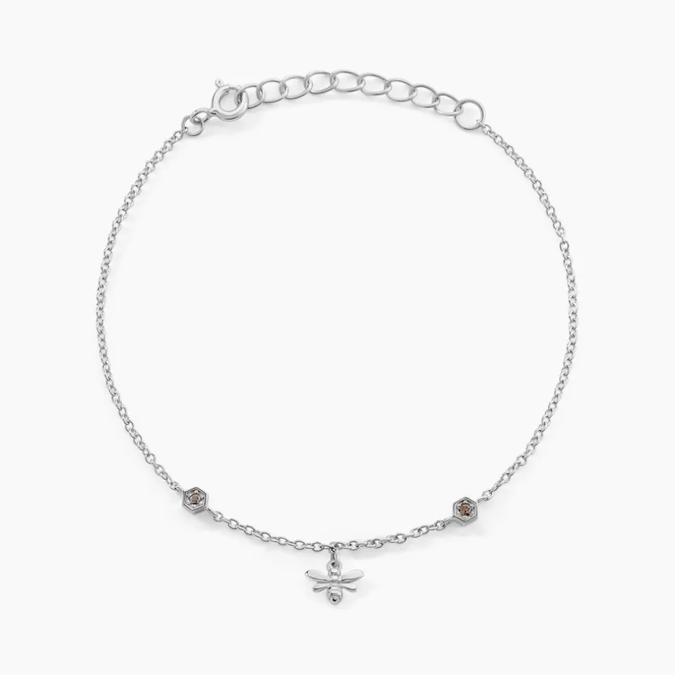 Bracelet Honey Argent Blanc Oxyde De Zirconium