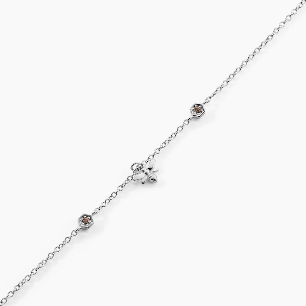 Bracelet Honey Argent Blanc Oxyde De Zirconium