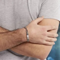 Bracelet Hugo Acier Blanc