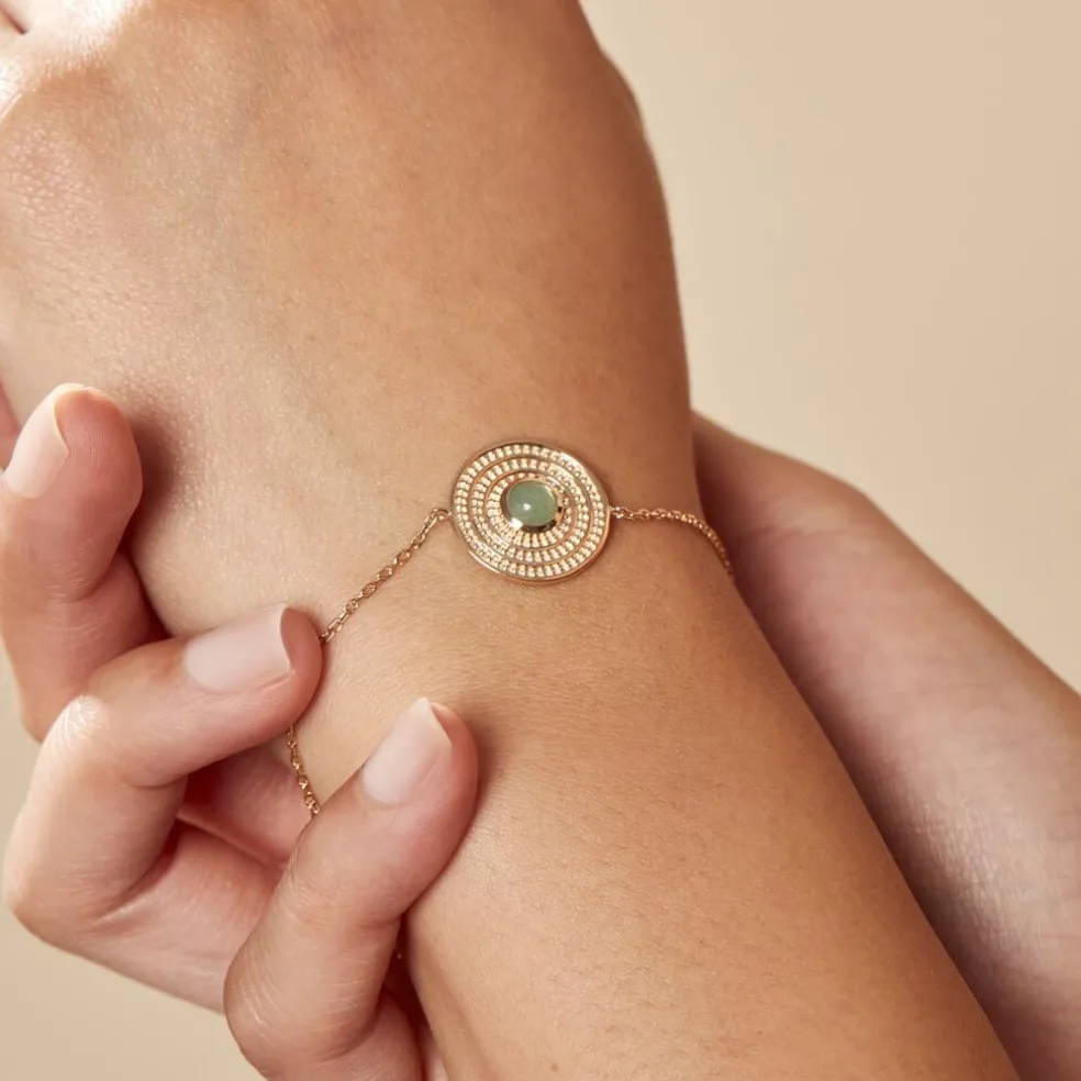 Bracelet Hugolin Plaqué Or Aventurine