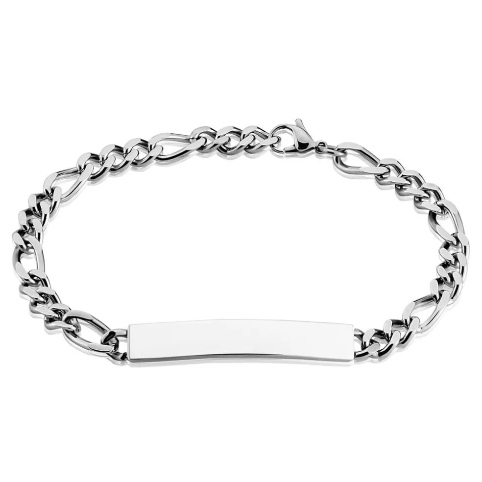 Bracelet Identité Acier Blanc Jimmy