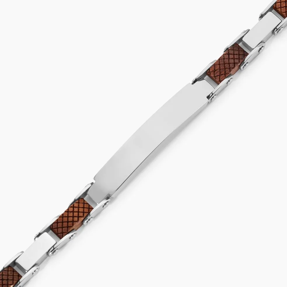 Bracelet Identité Acier Blanc Jorg