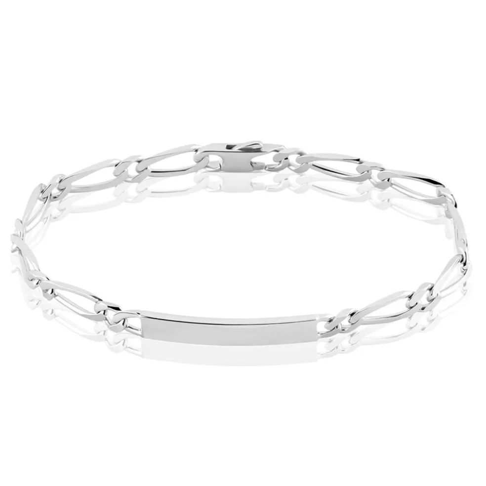 Bracelet Identité Anilo Argent Blanc