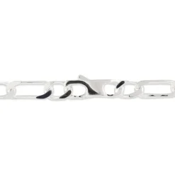 Bracelet Identité Anilo Maille Alternee 1/1 Argent Blanc