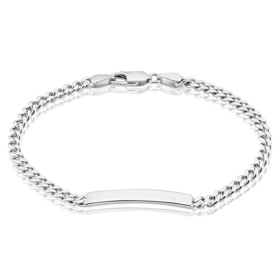 Bracelet Identité Argent Blanc Casper